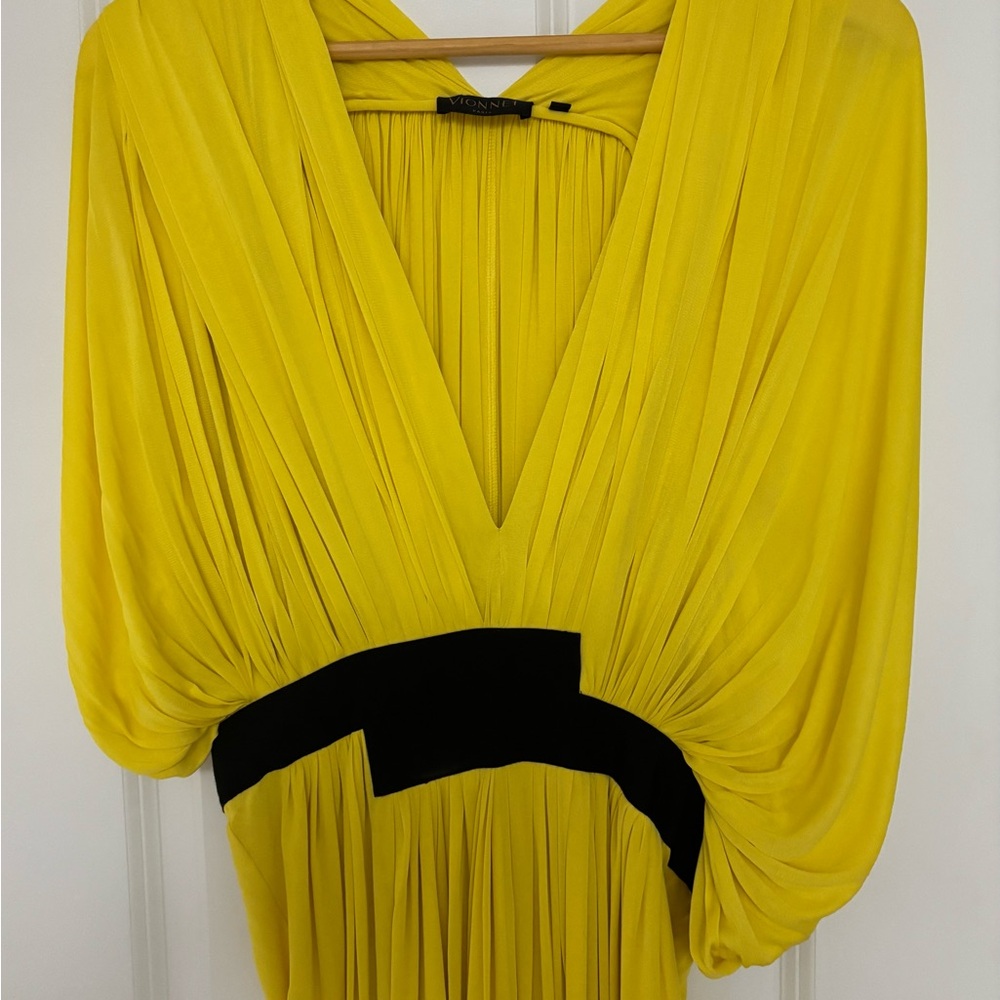Extraordinary Vionnet yellow gown size 42 made in Italy